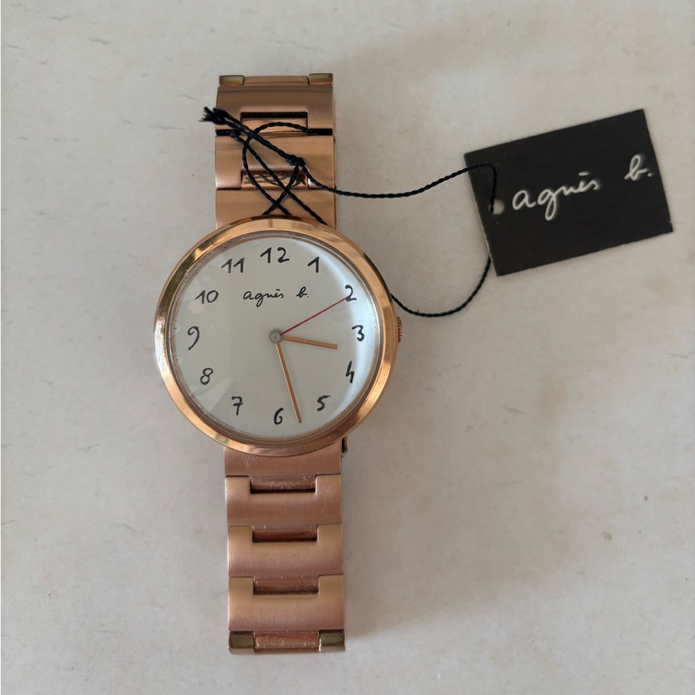 Agnes B. Rose Gold Watch NWT